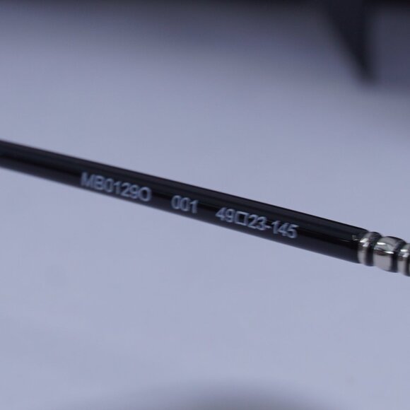 Montblanc MB0129O 001 Geometric Eyeglasses 49mm – Silver - Picture 5 of 10